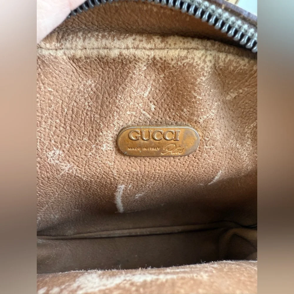 Gucci VINTAGE Plus Beige GG Crossbody Shoulder Bag - Picture 11 of 11